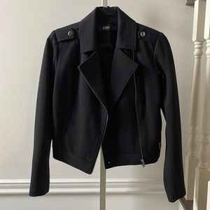 Simons Icōne black zip moto jacket sz S